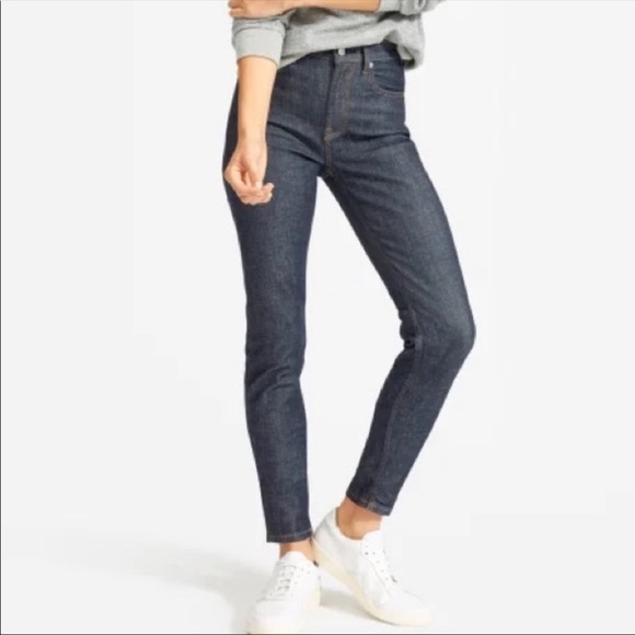Everlane High-Rise Ankle Skinny Jean Dark Wash size 31 - Picture 3 of 11
